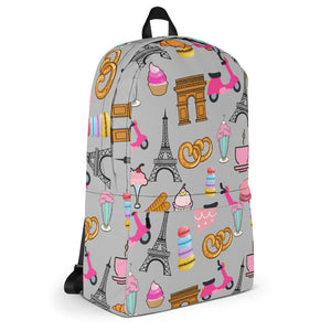 Paris Love Graphic Stamped Backpack