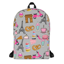 Load image into Gallery viewer, Paris Love Graphic Stamped Backpack